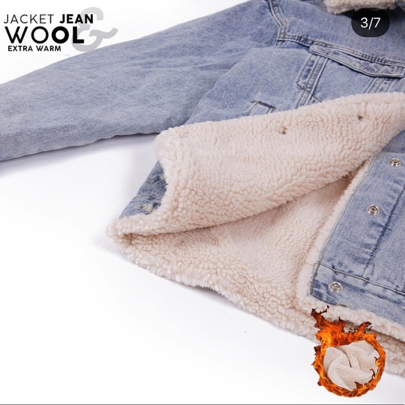 Jacket Jean WOOL Size M - Picture 6 of 8